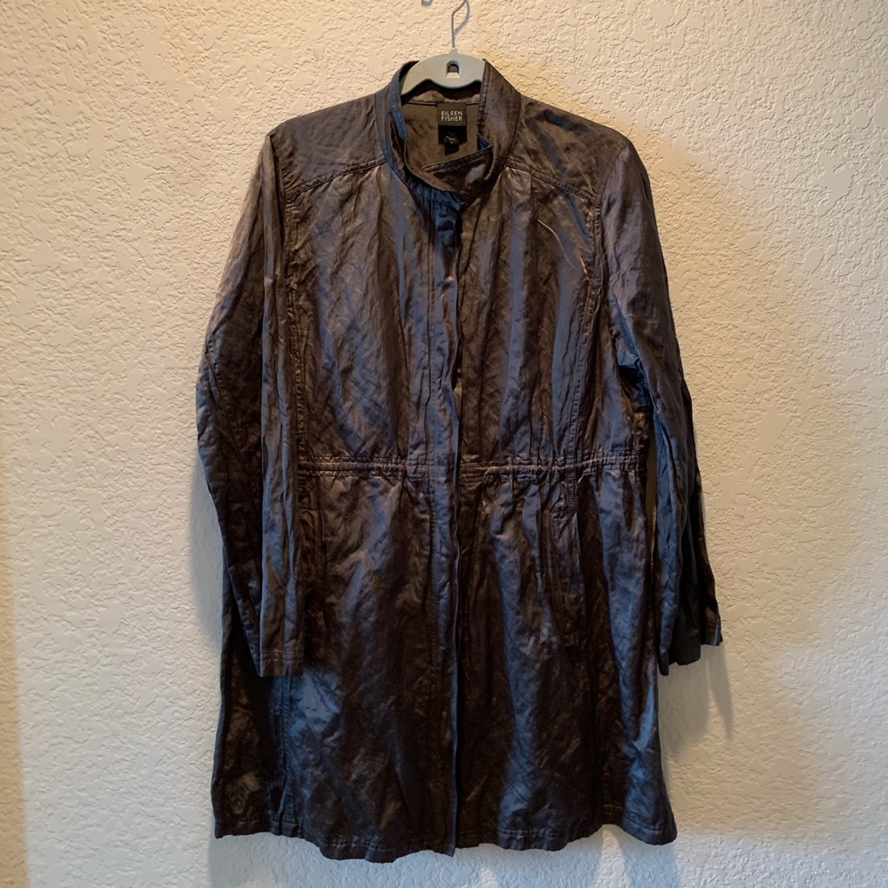 Eileen Fisher mocha colored jacket, size L
